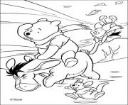 Coloriage winnie lourson et ses amis coup de vent